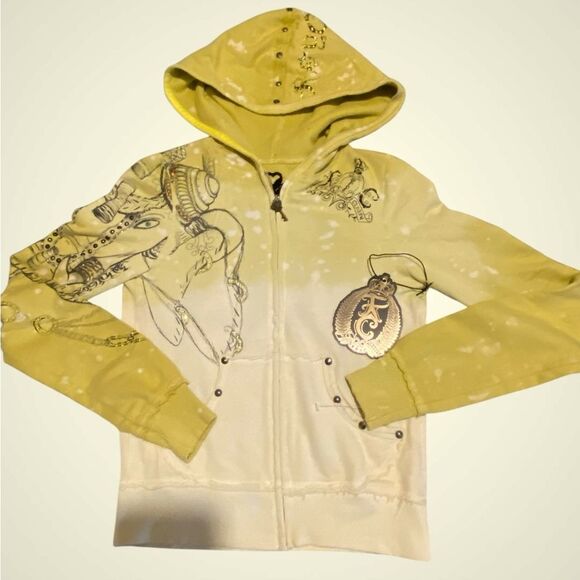 Key Closet | RARE Women’s / Juniors ombre’ Swarovski crystals hoodie NWT XS - Picture 12 of 12